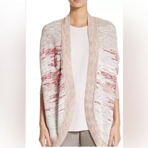 St. John Colorful Crochet Knit Cardigan Sweater Batwing Neutral Size P or Small